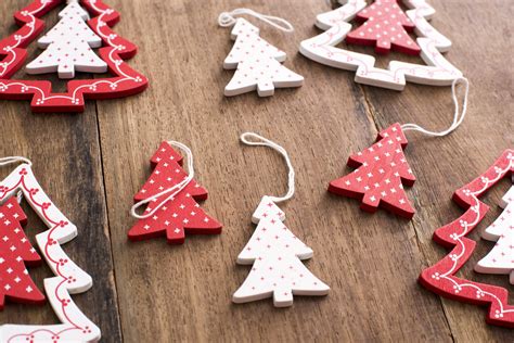 Photo Of Wooden Tree Shaped Christmas Ornaments Free Christmas Images