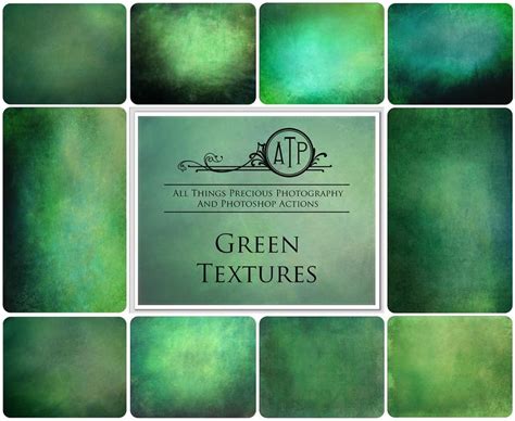 10 Digital Green Textures Overlays Set 1 Photography Etsy