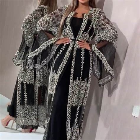 2020 abaya dubai muslim dress luxury high class sequins embroidery lace ramadan kaftan islam