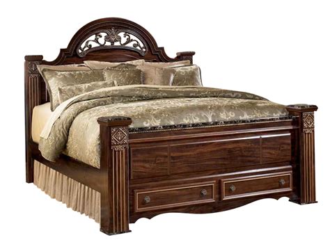 Add elegance to your bedroom with the timeless grace and european styling of the gabrielle group. Gabriela King Poster Bed w/ Storage Footboard