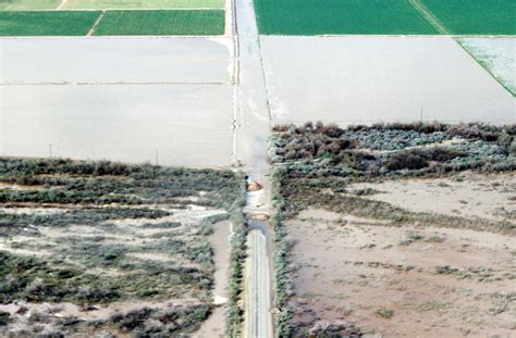 An Aerial View Of A Flooded Area Between Painted Rock Dam And Wellton
