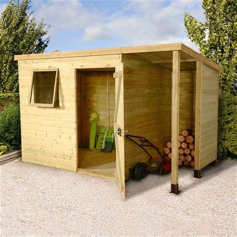 Shed With Log Store Garden Sheds For Sale Tongue And Groove Cladding