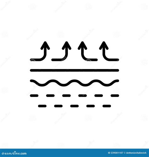 Moisture Evaporation of Skin Line Icon. Skin Water Loss Pictogram Stock