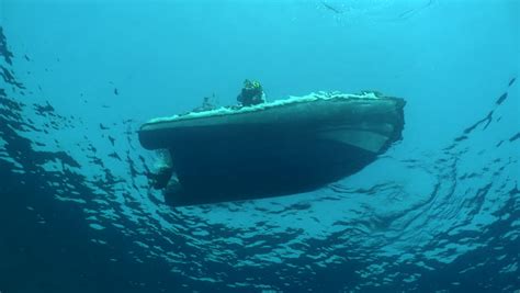 Boat Underwater View Stock Footage Video Shutterstock