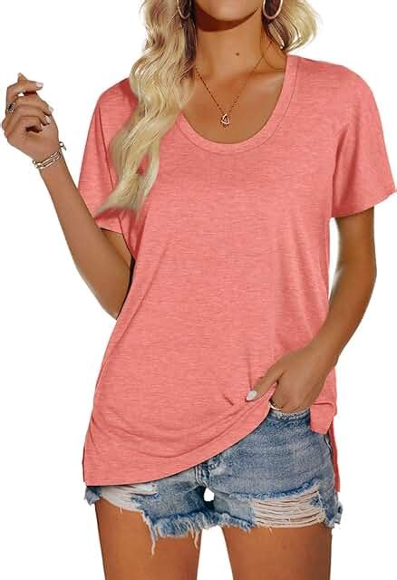 coral colored shirts for women