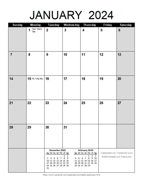 Free Printable Monthly Calendar 2024 Printable World Holiday