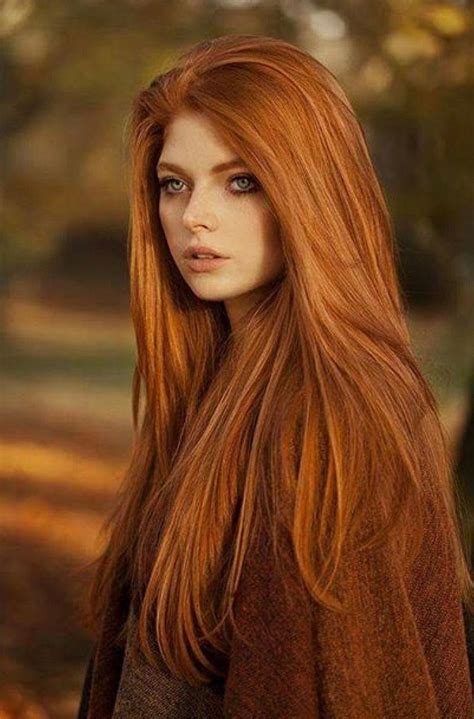 Haircolor Coloración Long Red Hair Curly Hair With Bangs Girls With
