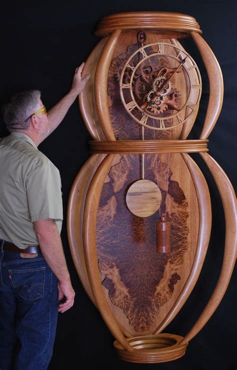 5 creative diy clocks that can be used as accent pieces. Gary Johnson's Handmade Wood Clocks | Wooden gear clock ...