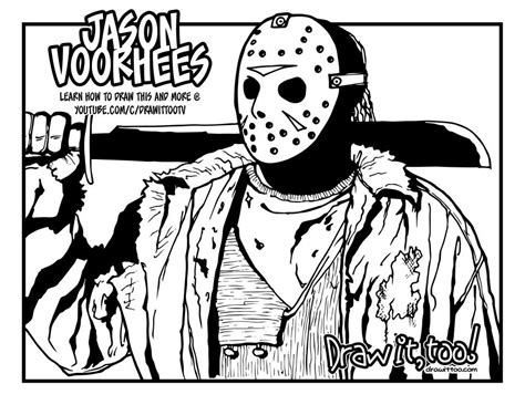 In this article, we also have variety of handy resume. Jason Friday The 13Th Coloring Pages | Halloween coloring ...