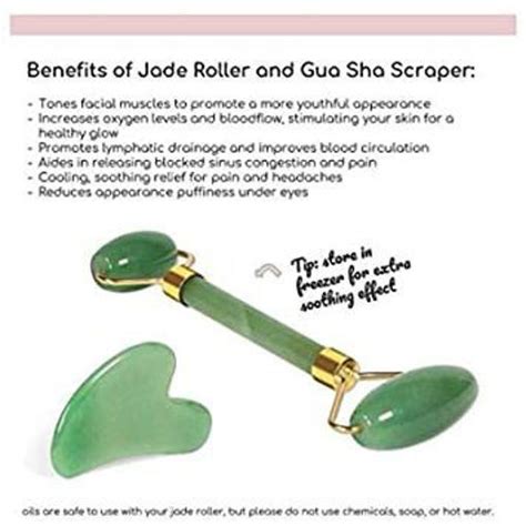 2pcs anti aging jade roller massage and gua sha facial tools set