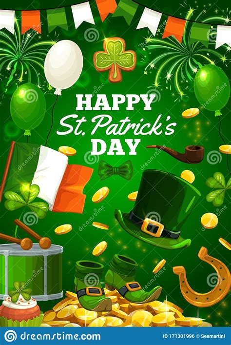 The questions cover general knowledge, history, folklore, geography and the arts. Saint Patricks Day Symbols, Irish Spring Holiday Stock ...