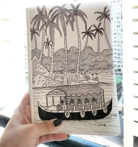 News+ kerala india nri world columns features offbeat good news crime. Kerala House Boat | India | Boat drawing, Sketch book ...