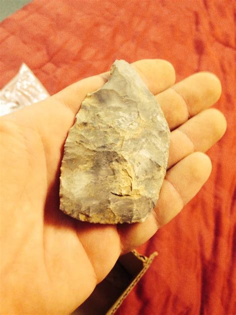 Knife Or Flint Hatchet Back Of Stone Extremely Sharp Found In Missouri