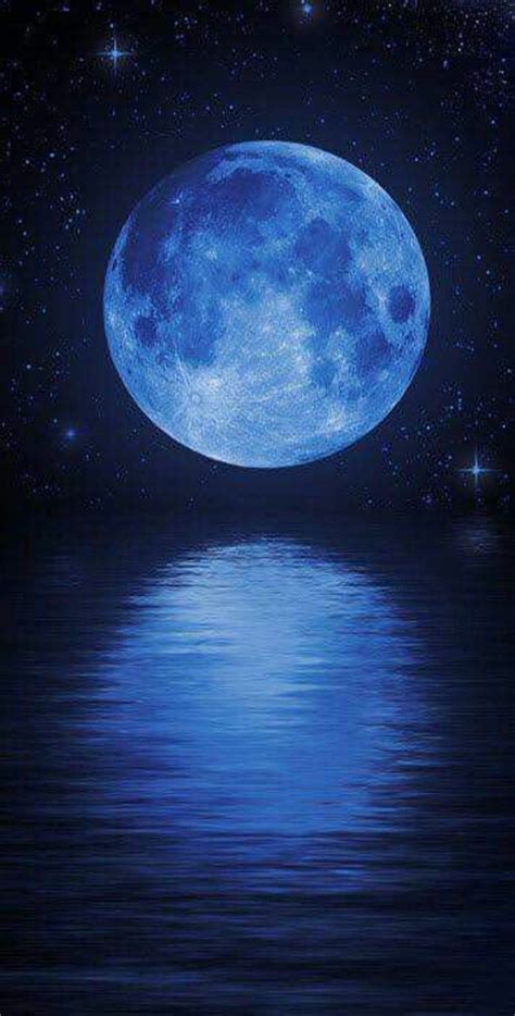 Blue Moon Over Water Beautiful Moon Blue Moon Moon Pictures