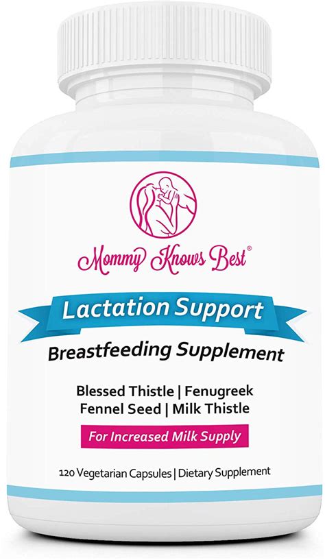 Mommy Knows Best Fenugreek And Blessed Thistle Lactation Aid Support Supplement For