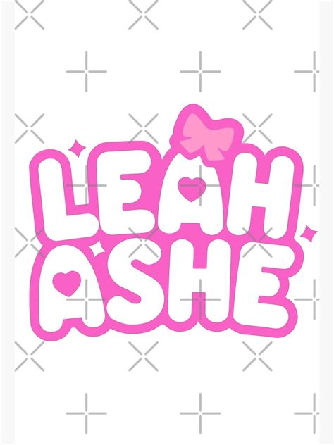 Leah Ashe Merch Leah Ashe Logo Poster For Sale By Elbasoft Redbubble