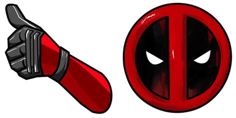 Deadpool Hand And Logo Cursor Marvel Cursors Sweezy Custom Cursors
