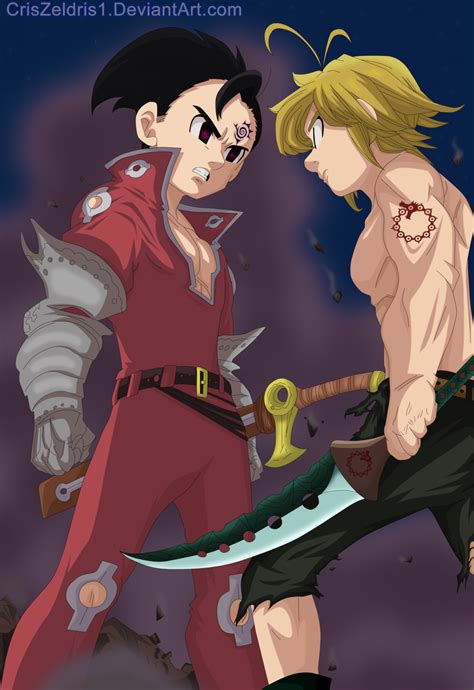 His sacred treasure is the demon sword lostvayne and his inherent power is full counter. Zeldris vs Meliodas by CrisZeldris1 on DeviantArt