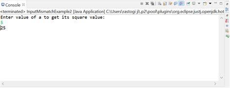 Inputmismatchexception In Java Javatpoint