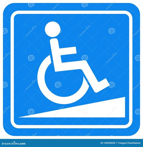 Ramp For The Disabled Symbol Sign Vector Illustration Isolate On