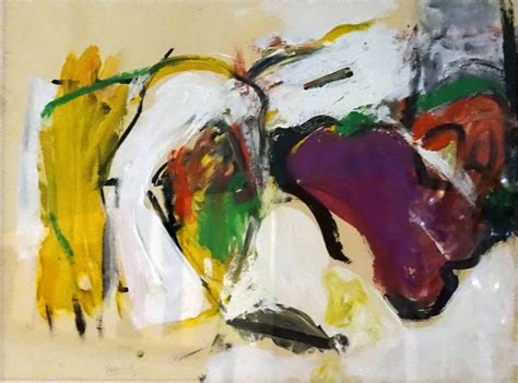 Milton Resnick Abstraction 5 1955 Oil On Paper 16 X 20 Inches
