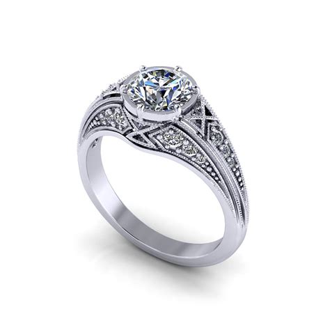 Round Filigree Engagement Ring Jewelry Designs