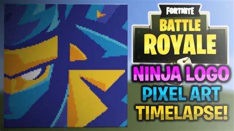 Minecraft Pixel Art Timelapse Ninja Logo Fortnite Battle