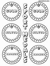 Medal Coloring Pages Medals Book Coloringway sketch template