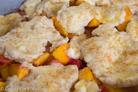 Strawberry Peach Cobbler à La Mode Cooking With A Wallflower