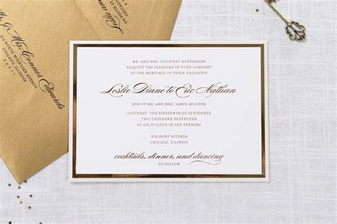 Our collection offers styles and diy designs to give every. Elegant and Formal Luxury Wedding Invitation in Champagne ...