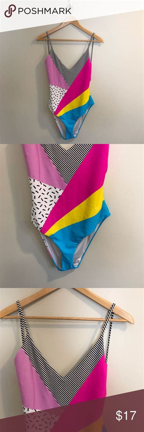 Topshop One Piece Multicolor Bathing Suit Swimsuit Multi Color