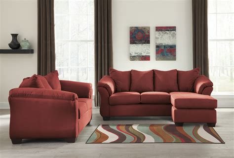 Majik Darcy Salsa Sofa Chaise And Loveseat Rent To Own