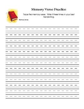 These cursive practice sheets are perfect for teaching kids to form cursive letters, extra practice for kids who have messy handwriting, handwriting learning centers, practicing difficult letters, like cursive f or cursive z. Blank Memory Verse Handwriting Practice Sheet by Rachael Redd | TpT