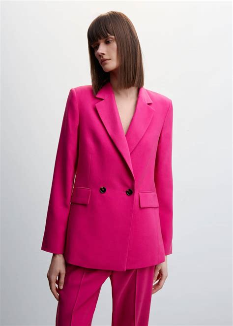 Double Breasted Suit Blazer Woman Mango Outlet Greece