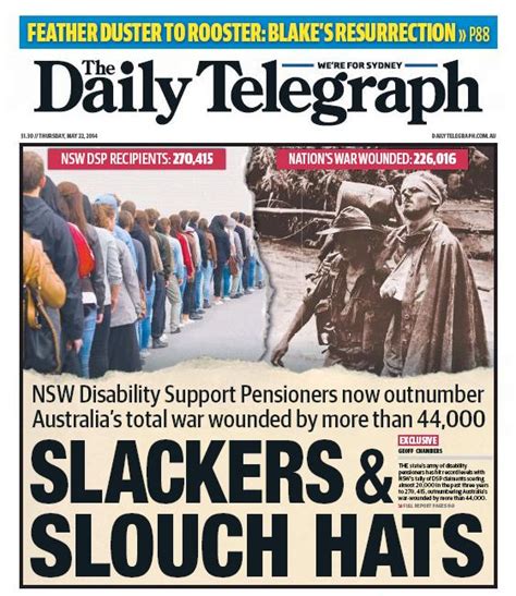 Daily Telegraph Rapped By Press Council Over Disability Allowance Front