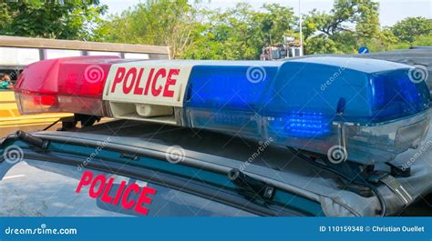 A Police Car On The Street In Chennai India Stock Photo Image Of