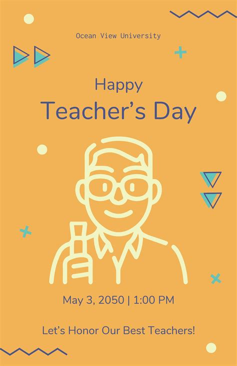 Teacher Poster Template In Word Free Download