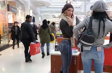Nude Model Walks Around Shopping Centre In Just Body Paint Video