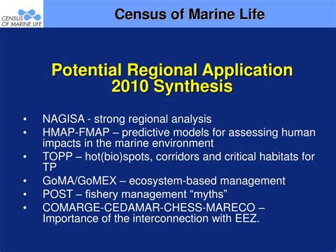 Ppt Census Of Marine Life Powerpoint Presentation Free Download Id