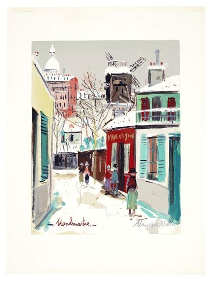 Maurice Utrillo 2 Works Montmartre Le Lapin Agile From Montmartre