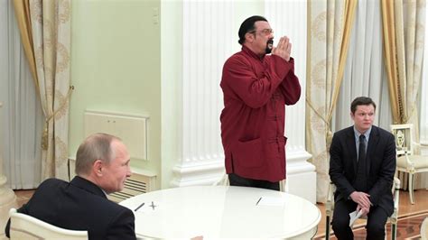 Vladimir Putin Grants Action Hero Steven Seagal Russian Passport World News Sky News