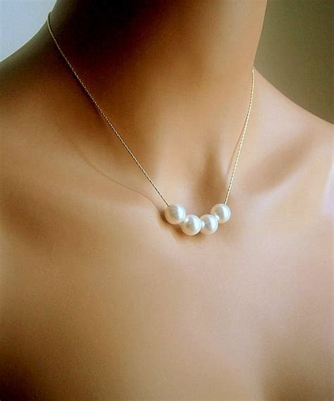 Items Similar To Bridesmaid Pearl Jewelry Pearl Necklace Bridesmaid T Bridemaid