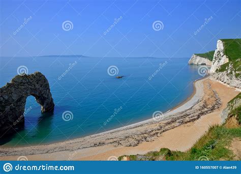 Durdle Door And Cliffs On Dorset S Jurasic Coast Stock Image Image Of