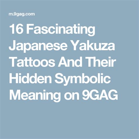 Fascinating Yakuza Tattoos And Their Hidden Symbolic Meaning With