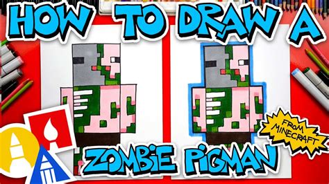 How To Draw A Zombie Pigman From Minecraft 65
