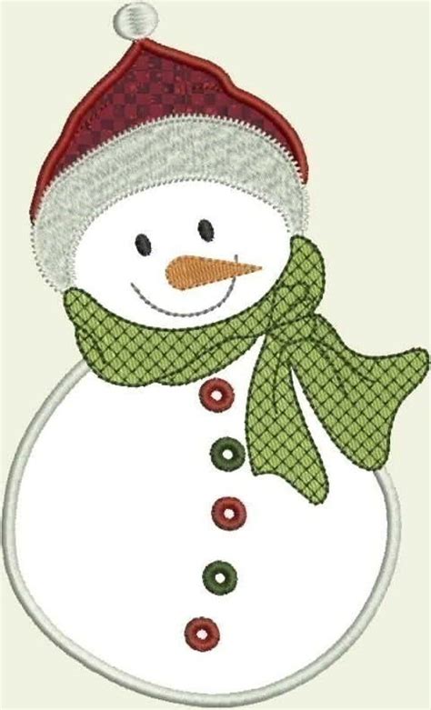 Instant Download Happy Snowman Machine Embroidery Applique Etsy