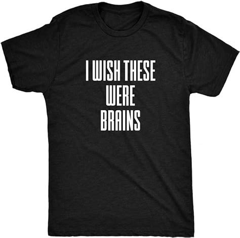Renowned Novelty I Wish These Were Brains Womens T Shirt Uk