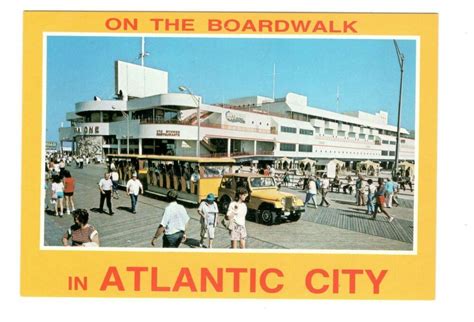 On The Boardwalk Atlantic City New Jersey Unused 4x6 Postcard Af44