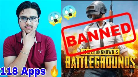 pubg banned in india pubg mobile game ban in india 118 app ban in india 😱 youtube