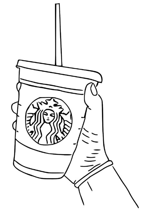 Drawing Starbucks Cup coloring page - Download, Print or Color Online
